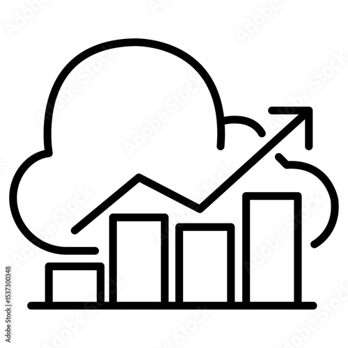 Predict, forecast icon Thin line vector design