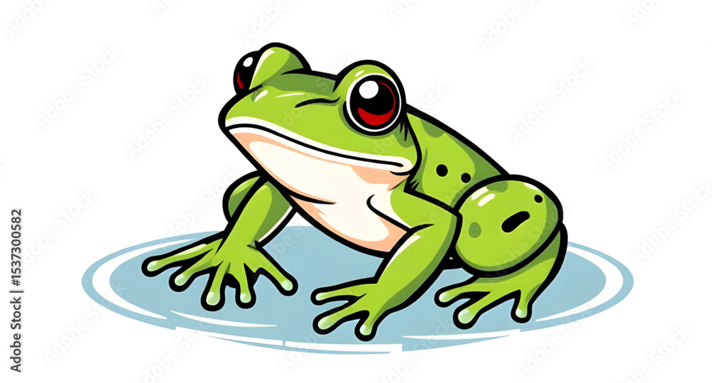 Obraz premium Rainforest frog, Poison dart frog, Pond frog, River frog, Swamp frog, Water frog, Wild frog, Frog photography, Frog art, Frog image, Frog design, Frog realistic art, Frog natural, Frog biology, Frog s