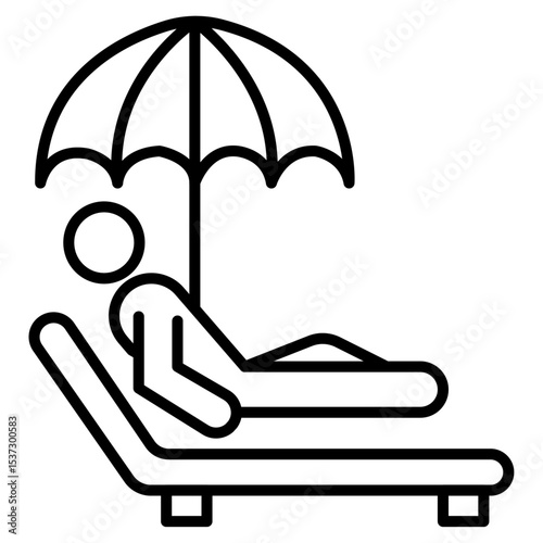 Relaxation icon Thin line vector design
