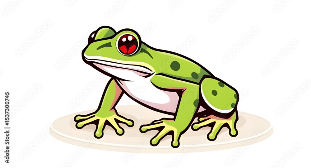 Obraz premium frog on white background