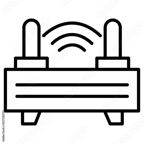 Router icon Thin line vector design