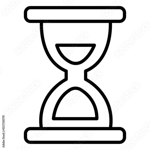 Sand clock icon Thin line vector design