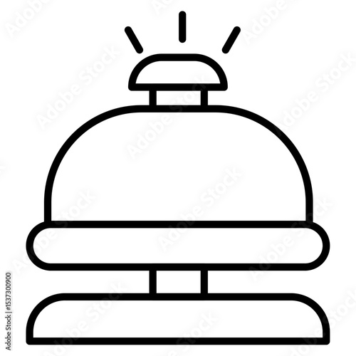 Service bell icon Thin line vector design
