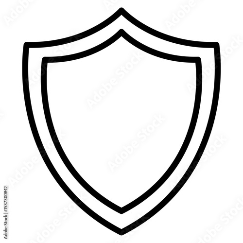 Sheild icon Thin line vector design