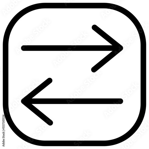 Swap icon Thin line vector design