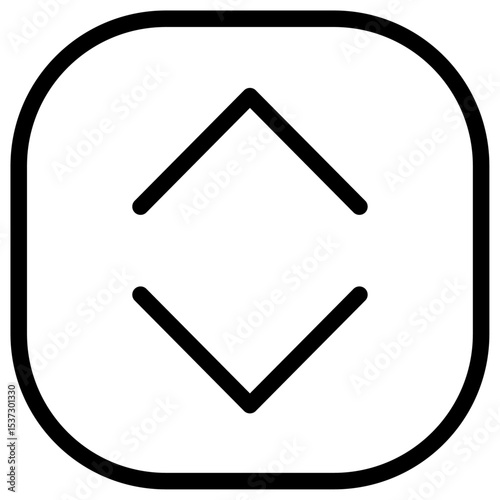 Swipe up and down icon Thin line vector design