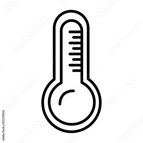Thermometer icon Thin line vector design