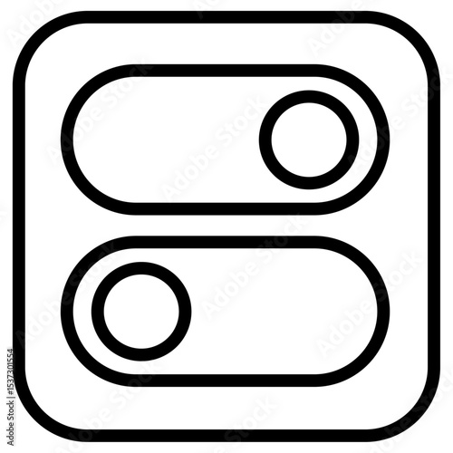 Toggle switch icon Thin line vector design