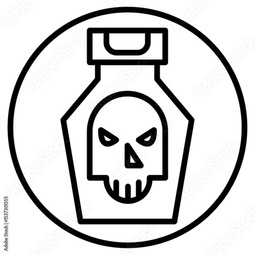 Toxic product icon Thin line vector design