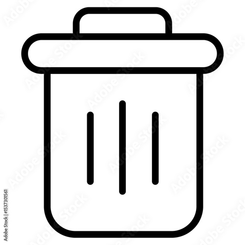 Trash icon Thin line vector design