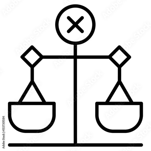 Unfair icon Thin line vector design