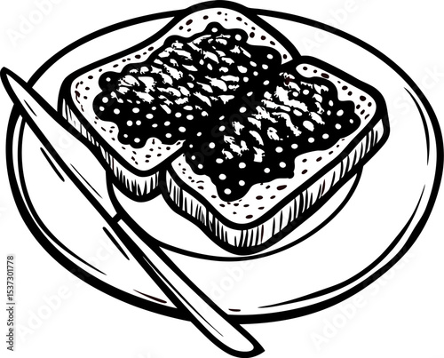 simple-breakfast-toast-with-jam-spread---.eps