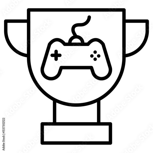 Video game contest icon Thin line vector design