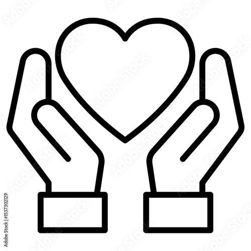 Volunteer icon Thin line vector design