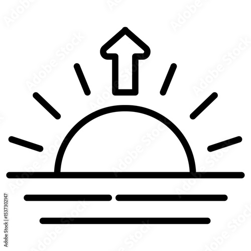 Wake up in the morning icon Thin line vector design