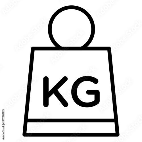 Weight kilogram icon Thin line vector design