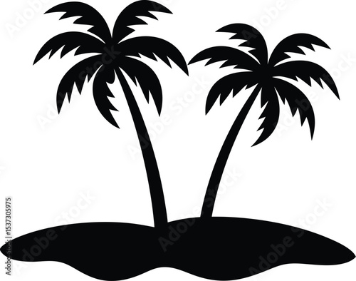 silhouette of palm trees