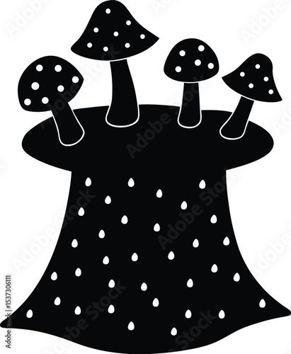 vector illustration of mushrooms