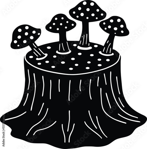 vector illustration of mushrooms