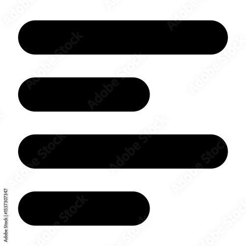 Horizontal Left Align Vector Icon