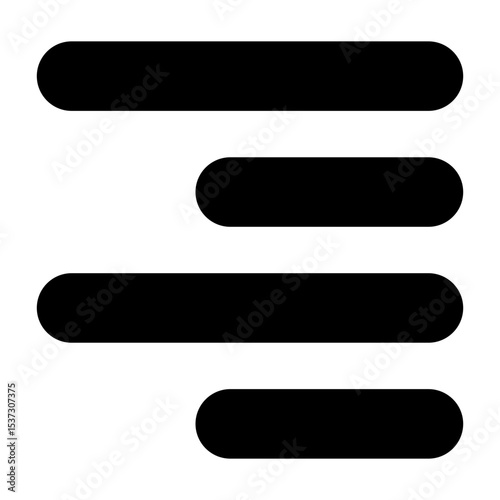 Horizontal Right Align Vector Icon