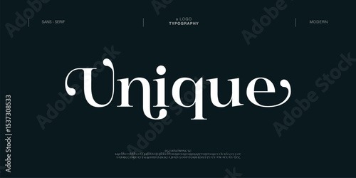 Unique modern alphabet letters font logo. Typography luxury minimal lettering fonts decorative wedding vintage retro logos. vector illustration
