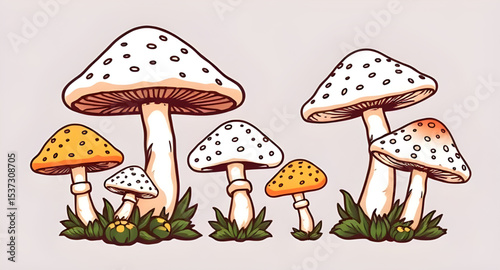 Mushroom icon, Mushroom vector, Mushroom illustration, Forest mushroom, Wild mushroom, Edible mushroom, Cartoon mushroom, Realistic mushroom, Mushroom clipart, Toadstool icon, Red mushroom, White mush