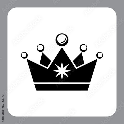 Vector crown icon illustration isolated with golden royal design and luxury symbolism