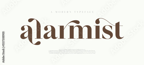 Elegant logo, aesthetic, Uppercase Lowercase and Number. wedding font, Classic Lettering Minimal Fashion Designs. Typography modern serif fonts regular decorative vintage concept. vector illustration 