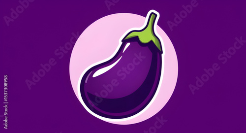Eggplant icon, Eggplant vector, Eggplant illustration, Fresh eggplant, Aubergine icon, Aubergine vector, Vegetable icon, Purple eggplant, Whole eggplant, Sliced eggplant, Cartoon eggplant, Realistic e