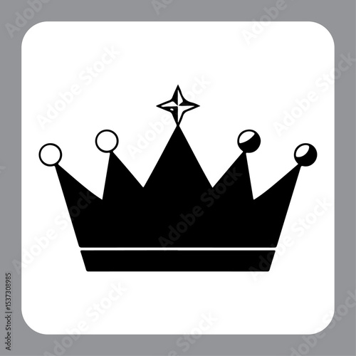 Vector crown icon illustration isolated with golden royal design and luxury symbolism