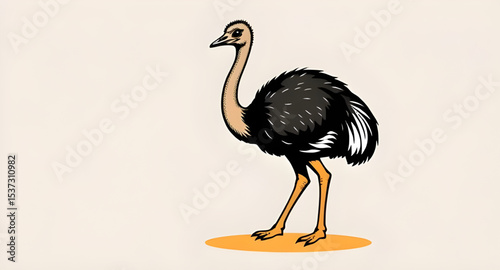 Ostrich icon, Ostrich vector, Big bird, Flightless bird, Ostrich silhouette, Ostrich outline, Running ostrich, Fast bird, Ostrich illustration, Cartoon ostrich, Cute ostrich, Ostrich with long neck, O