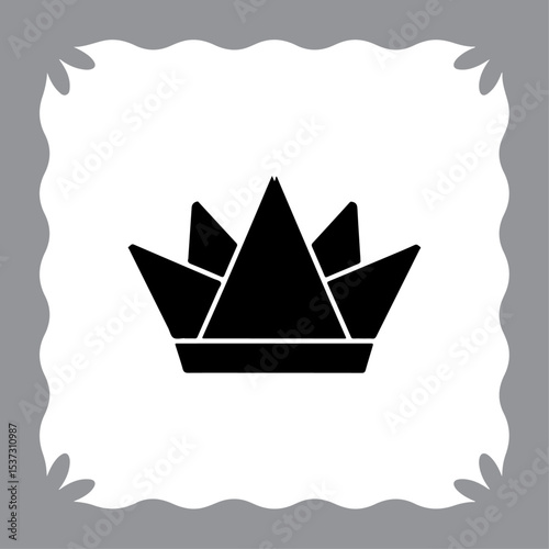 Royal Crown Icon Set with Family and Love Symbols