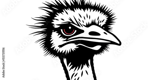 Ostrich icon, Ostrich vector, Big bird, Flightless bird, Ostrich silhouette, Ostrich outline, Running ostrich, Fast bird, Ostrich illustration, Cartoon ostrich, Cute ostrich, Ostrich with long neck, O