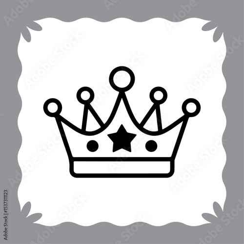Golden Crown Icon Set with Royal and Justice Symbols on White Background