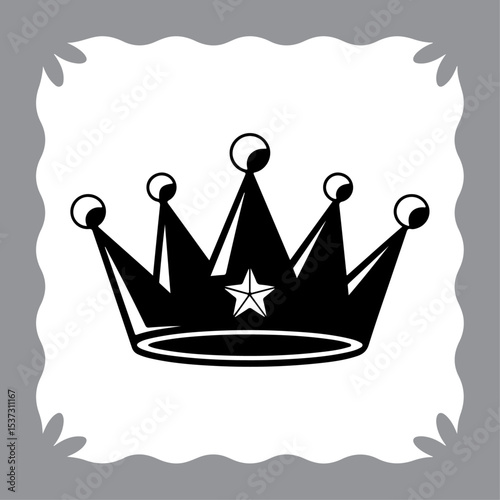 Golden Crown Icon Set with Royal and Justice Symbols on White Background