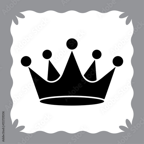 Golden Crown Icon Set with Royal and Justice Symbols on White Background