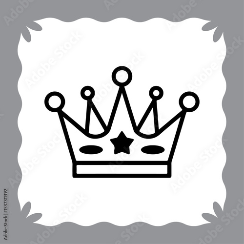 Golden Crown Icon Set with Royal and Justice Symbols on White Background