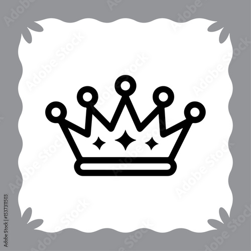 Golden Crown Icon Set with Royal and Justice Symbols on White Background