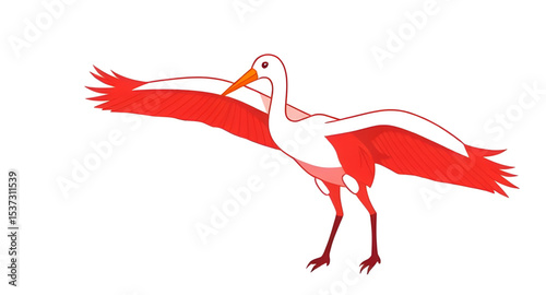 White stork icon, White stork vector, Stork illustration, Flying stork, Stork silhouette, Stork outline, Stork with baby, Stork and bundle, Bird carrying baby, Bird in flight, White bird vector, Long-