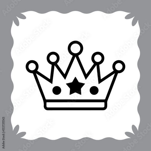 Golden Crown Icon Set with Royal and Justice Symbols on White Background