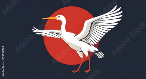White stork icon, White stork vector, Stork illustration, Flying stork, Stork silhouette, Stork outline, Stork with baby, Stork and bundle, Bird carrying baby, Bird in flight, White bird vector, Long-