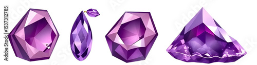 Amethyst icon, Amethyst vector, Purple gemstone, Crystal icon, Gemstone illustration, Amethyst crystal, Raw amethyst, Cut amethyst, Sparkling amethyst, Amethyst cluster, Birthstone icon, February birt