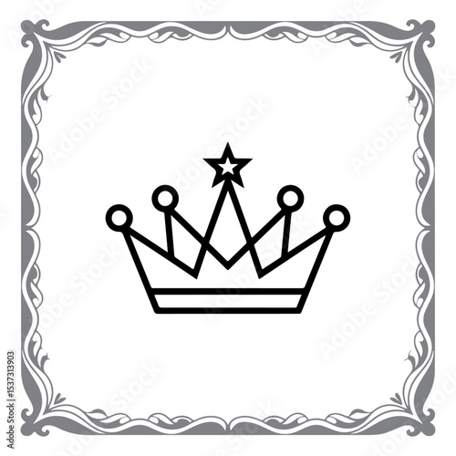 Royal Crown with Nautical Theme on White Background