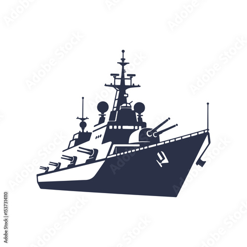 Navy Warship Silhouette