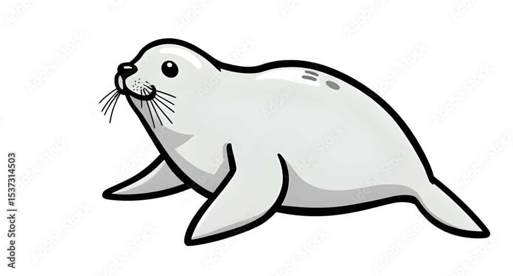 Fototapeta premium Sea lion icon, Sea lion vector, Marine mammal icon, Ocean animal, Sea lion silhouette, Sea lion illustration, Cute sea lion, Cartoon sea lion, Swimming sea lion, Sea lion clipart, Sea lion drawing, Se