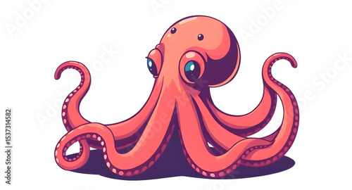 Octopus icon, Octopus vector, Sea creature icon, Marine animal, Tentacle icon, Ocean icon, Octopus silhouette, Octopus outline, Cartoon octopus, Cute octopus icon, Flat octopus design, Minimal octopus