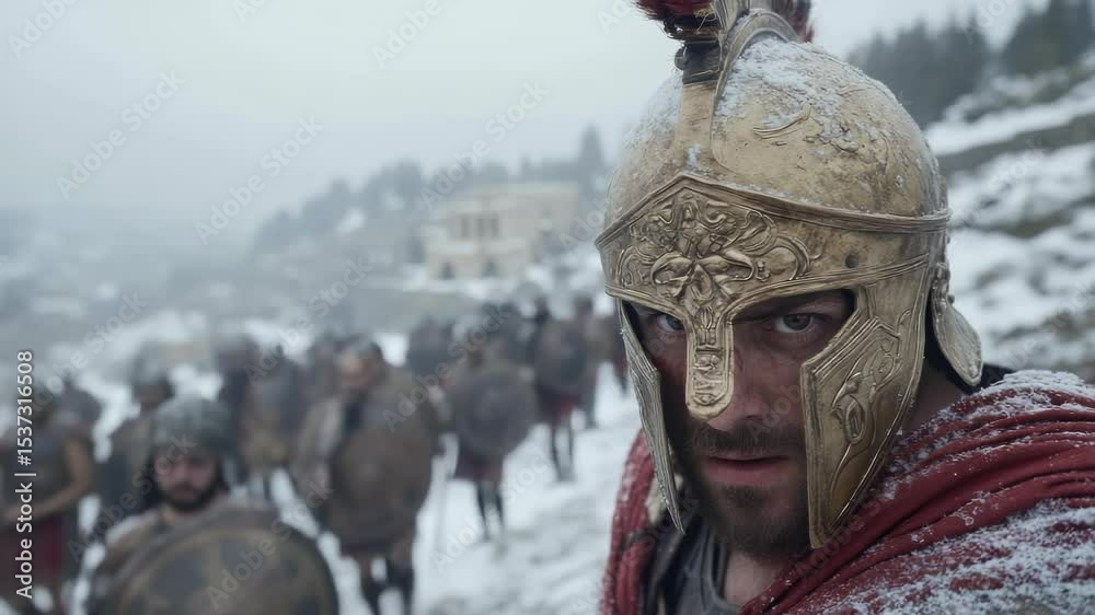 Bold Spartan: warrior spirit, spear charge, battle fury, shield defense, courage surge, disciplined force, ancient warrior, proud stance, fierce pride, strategic movement