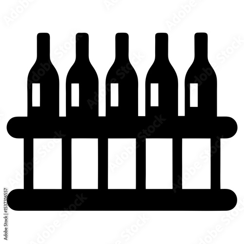 wine bottle vector illustration