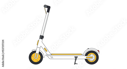 Modern electric scooter design for urban transportation and eco-friendly mobility solutions vector illustration